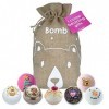 Bomb Cosmetics I Come Bearing Gifts Coffret cadeau de bombe de bain en toile de jute, contient 7 pièces, sans paraben ni cons