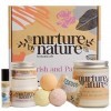 Nurture By Nature RELAXANT & CHOYER, Coffret cadeau spa Pamper, Gommage Corporel, Beurre Corporel, Masque Capillaire, Bombes 