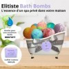 Bombes De Bain ELITISTE - New Baignoire Set 9 Bombes De Bain - Pack Didées Cadeaux VEGAN Bombes De Bain Parfumées Pour Ami, 