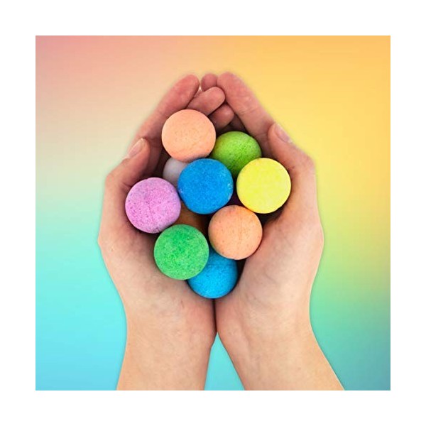 Gift Republic Rainbow Bath Bombs Set of 10 Tropical Scented