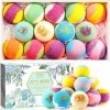 McNory Bombes de Bain Lot de 14,Coffret Cadeau Boules de Bain Bulles Pétillantes aux Huiles Essentielles Naturelles Comme Spa