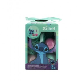 DISNEY STITCH - Coffret cadeau Boules de Bain effervescentes et Fleur de douche silicone 3D LILO & STITCH - 3 bombes de bain 
