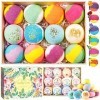 AMAYGA Bombes de Bain Lot de 12,Coffret Cadeau Boules de Bain Bulles Pétillantes aux Huiles Essentielles Naturelles Comme Spa