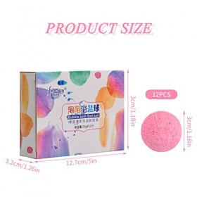 Xzeemo 12 x Boule de Bain Aux Huiles Essentielles Naturelles, Bombes de Bain Effervescentes, Bombe de Bain Parfumée aux, hydr