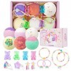 Boule de Bain Enfant avec Surprise, 6 x 100G Bombes de Bain Naturelles pour enfants, Bombes de Bain Spa Fizzies Faites à la M