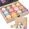 Efloral Clous 12 pièces Bio bombes de bain Coffret cadeau pour femme