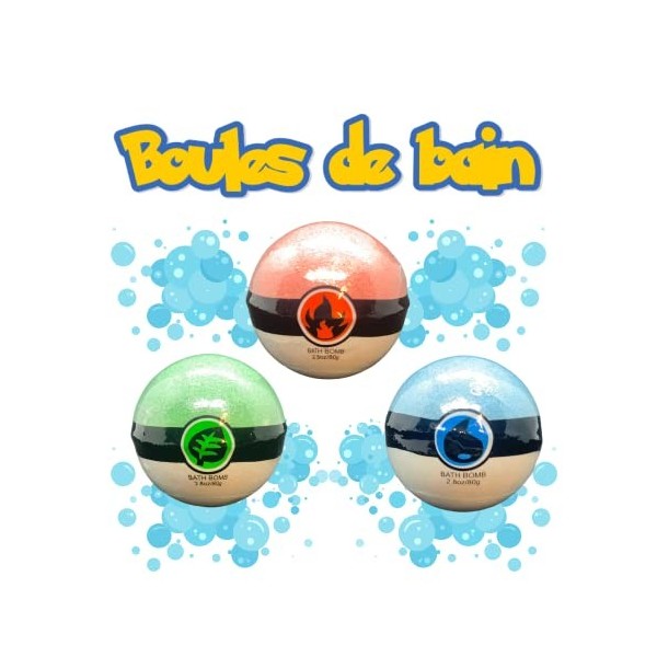 COLETRA Boules de bain - Odeurs personnalisées - Arôme Rose Menthe Myrtille Trio Couleur - Rouge/Bleu/Vert - INEDIT