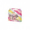 Bubble T Cosmetics, Rainbow Edition, Donut Fizzers Set, 6 x 58g, Festive Gift Collection
