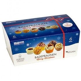 BRUBAKER Cosmetics Boules de bain - 6 Pièces - Coffret cadeau Merry Christmas / Joyeux Noël - Vegan