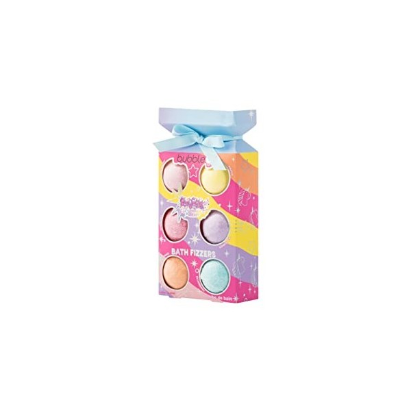 Bubble T Cosmetics, Rainbow Edition, Giant Bath Fizzers Cracker, Festive Gift Collection