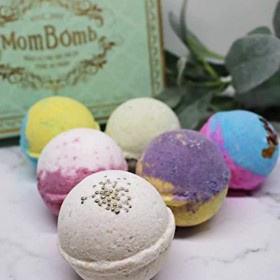 Mom Bomb Classic Gift Collection Box, Luxurious Essential Oil Blend, No Stain, Leaves Skin Soft & Moisturized, 100% Vegan & C