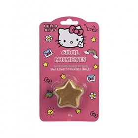 Hello Kitty, Lot 12 pièces, Boule de Bain Effervescente, Bombes de bain, Dorée, Enfants, Junior, Vegan, 50 g, TAKE CARE