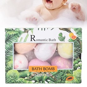 Coffret Cadeau de Bombes de Bain 6 Pièces, Bomb Cosmetics Bath Blaster Pack Cadeau de Bombes de Bain Faites à la Main Fizzy B