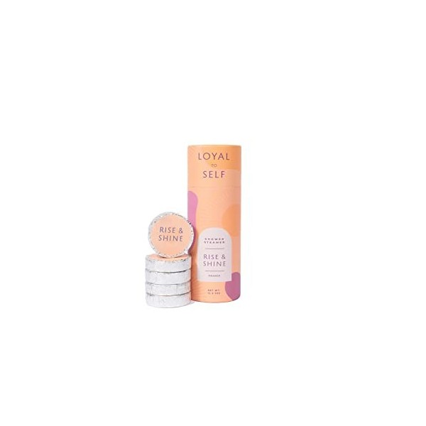 Loyal to Self Rise & Shine Lot de 12 bombes de douche orange aromathérapie pour relaxation nocturne, huiles essentielles, sou