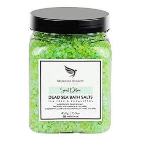 Sels de Bain pour Bain de Pieds de la Mer Morte aux Huiles d’Arbre à Thé et d’Eucalyptus Made In U.K [450g] 100% Naturels - L