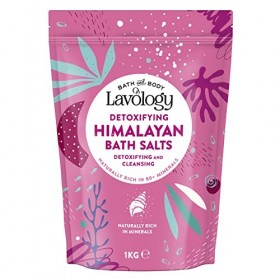 Lavology Sel de bain de lHimalaya - Tous les ingrédients naturels - Détoxifier, nettoyer, purifier - 1kg