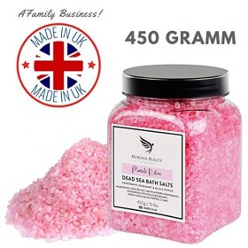 Sels de Bain de la Mer Morte aux Huiles Essentielles de Menthe poivrée Romarin Poivre Noir Made In U.K [450g] Sels de Mer 100