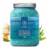 Sel Marin avec Huile Essentielle de Orange - Extraits de Ginseng & Algues - Sel de Bain Brise Marine 1300g - 100% Naturelle S