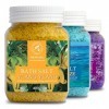 Sels de Bain Set 3x400g de Lavande - Sea Breeze - Ylang-Ylang - 100% Naturelle - Idéal pour Bien Dormir - Soulagement du Stre