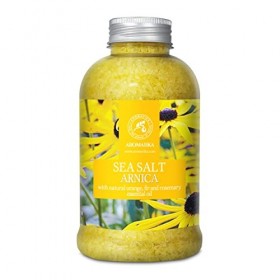 Sels de Mer Arnica 600g avec Romarin Naturel - Huiles Essentielles Orange & Sapin - Arnica au Sel de Mer - Meilleur pour Bain