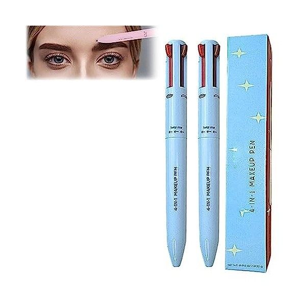 Stylo De Maquillage 4 En 1, Stylo De Maquillage étanche Pour Les Yeux, Les Lèvres, Les Sourcils, Surligneur Tout-en-un, Produ