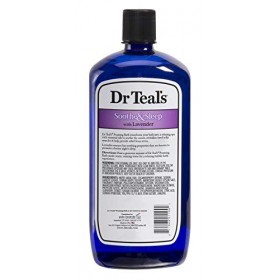 Dr Teals - Bain moussant au sel dEpsom pur et lavande - pour l’apaisement et le sommeil - 1 litre