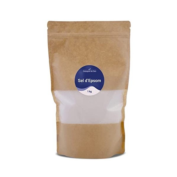 Sel dEpsom - 1kg - Sel pour le bain, gommages, bain de pieds