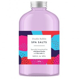 Double Bubble Bubble Gum Sels de spa pour jacuzzi et bain jeté – 600 g parfumés, aromathérapie, cristaux de sel de mer nature