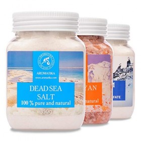 Set de Sel de Bain - Sel Epsom - Sel de Bain Minéral de Mer Morte - Sel de lHimalaya - Sulfate de Magnésium - Sel Minéral - 