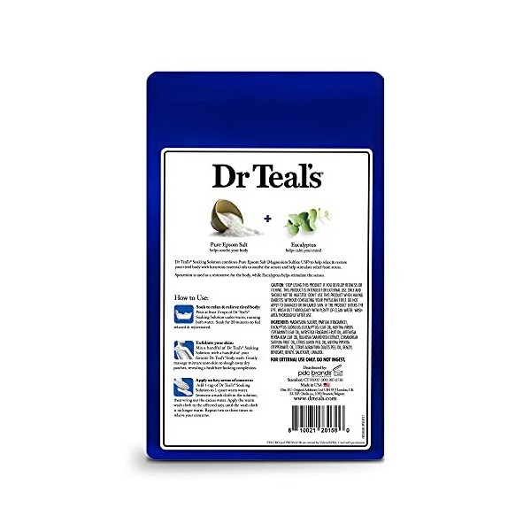 Dr. Teals Epsom Salt Soaking Solution with Eucalyptus Spearmint