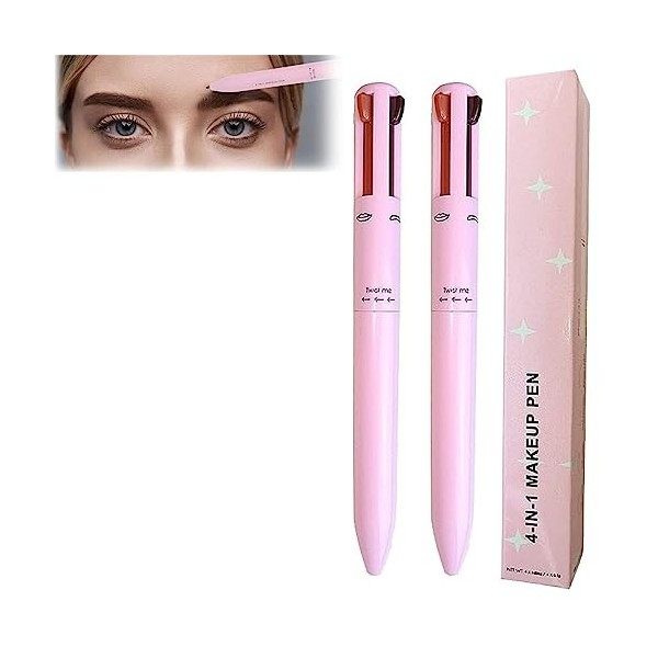 Stylo De Maquillage 4 En 1, Stylo De Maquillage étanche Pour Les Yeux, Les Lèvres, Les Sourcils, Surligneur Tout-en-un, Produ