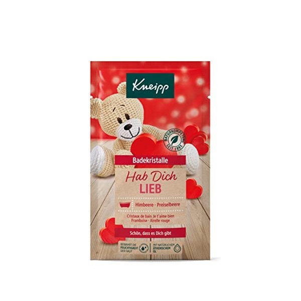 Kneipp Hab dich lieb Cristaux de bain framboise et canneberge 60 g