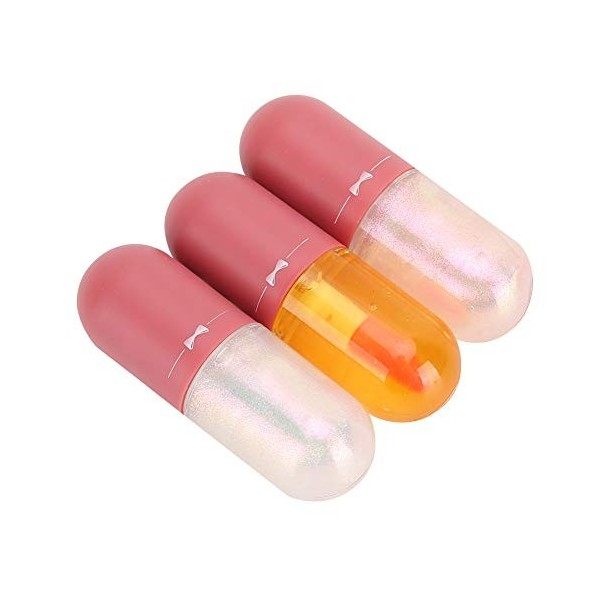 3pcs Brillants à Lèvres Transparents, Base de Brillant à Lèvres Hydratante à Lhuile Charnue pour les Lèvres Sexy pour le Maq