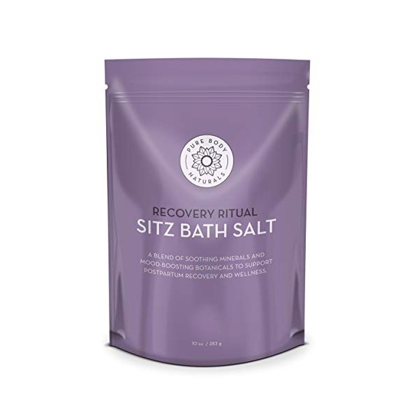 Sitz Bath Salt – Postpartum Care and Hemorrhoid Treatment – Natural Sitz Bath Soak with Epsom Salt, Dead Sea Salt, Essential 