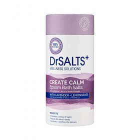 DrSALTS+ Calming Therapy Epsom Salts Soothing Epsom Bath Salts to Relax Body and Mind with Lavender, Chamomile and Lemongrass