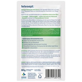 Tetesept - Sachet de sel de mer Anti-Stress pour Le Bain avec huiles essentielles apaisantes et régénérées en Cas de Forte Ch