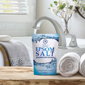 Sale de Bagno 3000g - Sale di Epsom 3kg - 100% Sale Epsom Naturale - Fonte Concentrata di Magnesio - Lenitivo e Allevia i Mus