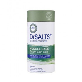 DrSALTS+ Muscle Therapy Epsom Salts Invigorating Epsom Bath Salts for Muscle Recovery with Eucalyptus, Ginger and Rosemary Es