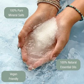 DrSALTS+ Muscle Therapy Epsom Salts Invigorating Epsom Bath Salts for Muscle Recovery with Eucalyptus, Ginger and Rosemary Es