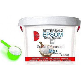 EPSOM Sels dEpsom Magnesium ● Forme naturelle de Magnésium ● Multiusage - SPA Beauté, Santé, Jardin, Bain de Pied Gommage ● 