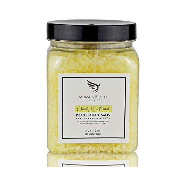 Sels de Bain - Fabriqué au UK 450g Sels de Bain Naturels de la Mer Morte pour Femmes, Hommes, Filles et Enfants. Détox de H