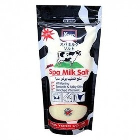 Yoko Spa Milk Salt Shower Bath Moisturizing Body Wash Refill Size 300g -Gently Scrubs Off Dead Skin Cells, Promote Cell Grow