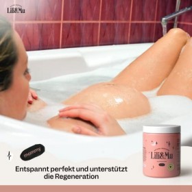 Lili&Mu Bain au Lait de Chèvre 220 g | Bain de Lait Wellness et SPA | Bain Relaxant au sel Naturel et à Lhuile de Jojoba | L