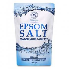 Sels Epsom 5kg - Sels de Bain - set 5 * 1000g - 100% Naturel Magnésium - Relaxation & Détoxification - Apaisant et Soulage le