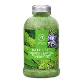 Bain de Sel de Mer 600g au Pin - Eucalyptus - Huiles Essentielles de Sapin & Romarin - Sels de Bain - Soin du Corps - Bon Som