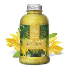 Sel de Bain Ylang Ylang 600g - Sel de Mer avec Huile Ylang-Ylang Essentielle - Meilleur pour un Bon Sommeil - Soulagement du 