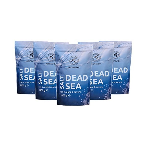 Sel de la Mer Morte 5kg - 100% Pur et Naturel - Sels de Mer Morte 5000g - Soin du Corps - Bienfaits pour un Bon Sommeil - Bea