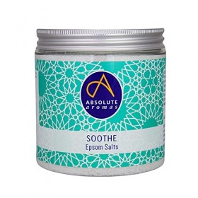 Absolute Aromas Sel dEpsom Soothe pour Apaiser - Sulfate de Magnésium Infusé dHuiles Essentielles 100% Pures de Néroli, Pet