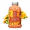 Sel de Bain au Calendula 600g avec Huile de Calendula Naturelle - Sels de Bain - Soin du Corps - Idéal pour un Bon Sommeil - 