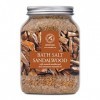 Sels de Bain Sandal 1300g - Sels Marins Aromatisés à Huile Essentielle de Sandal et Cannelle - Sels de Mer Apaisantes et Hydr